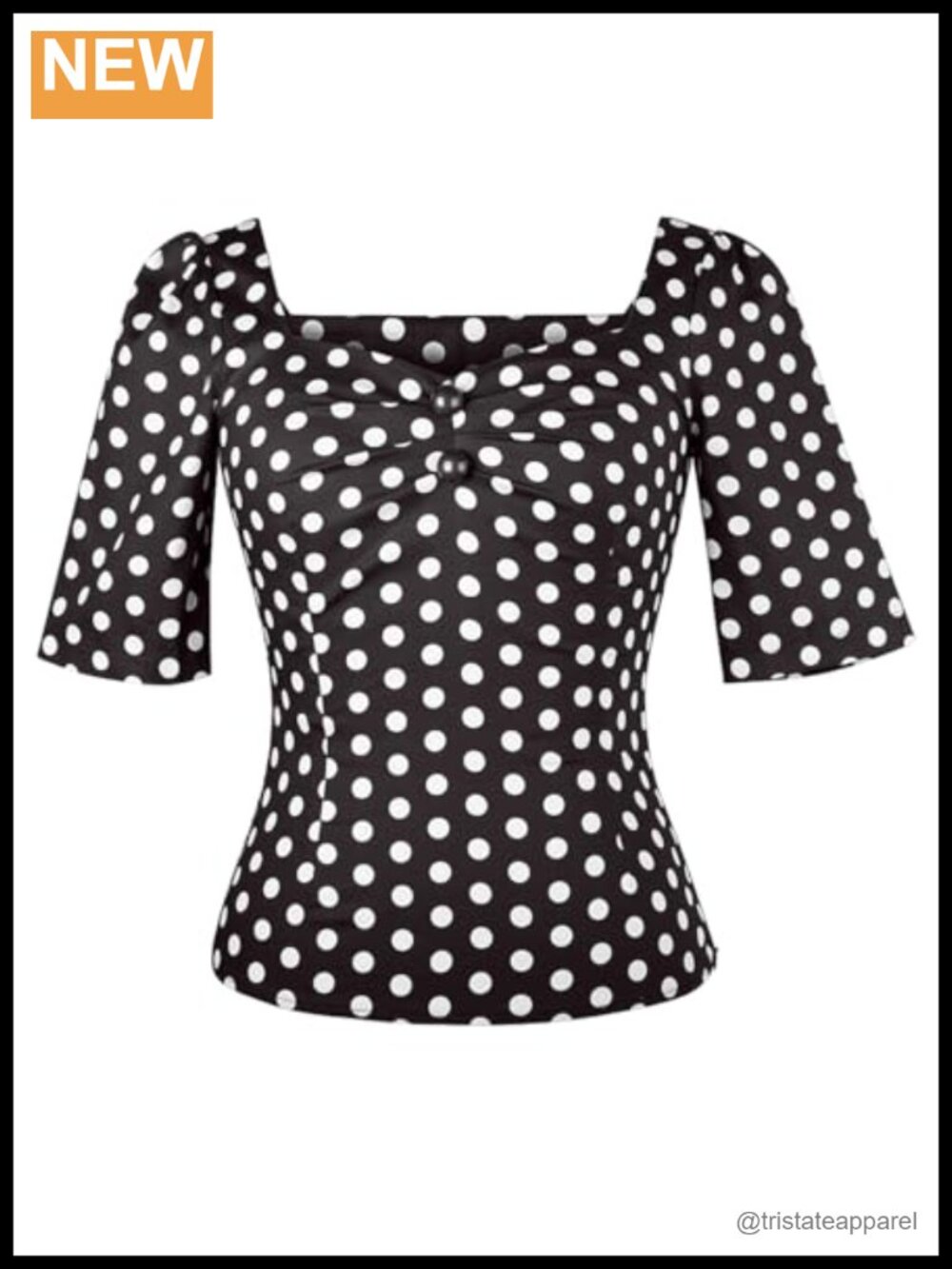 Women's Vintage 1950s Sweetheart Blouse, Cotton Stretch Puff Sleeve Party Top